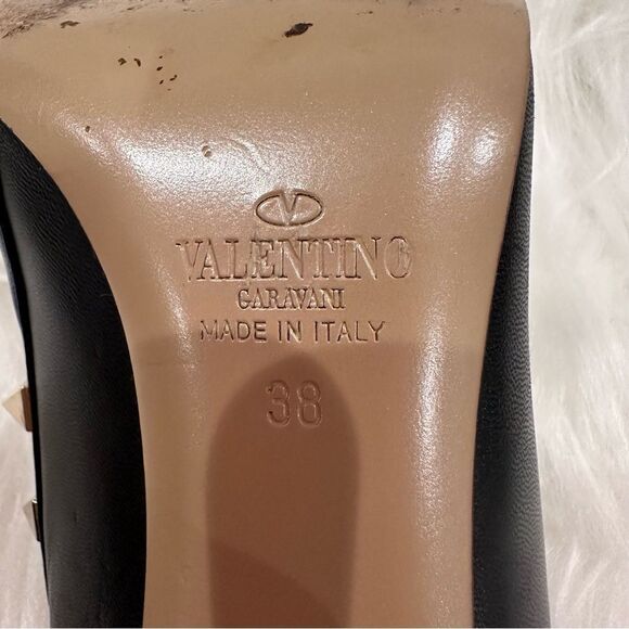 VALENTINO GARAVANI Nappa Rockstud Cross Strap d'Orsay Pumps - Picture 3 of 16